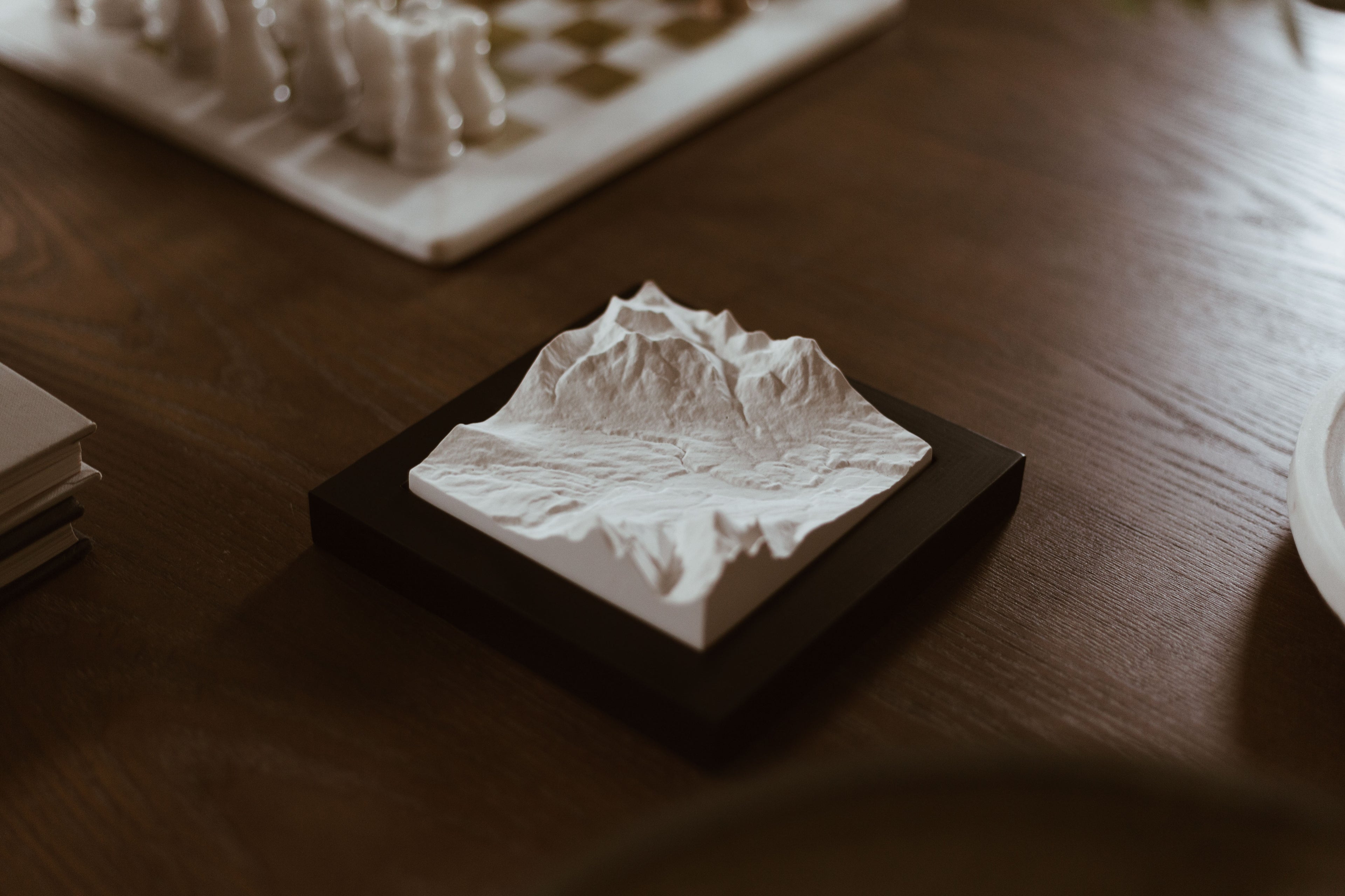Mountain on countertop.