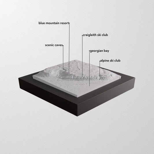 Blue Mountain 3D framed models.