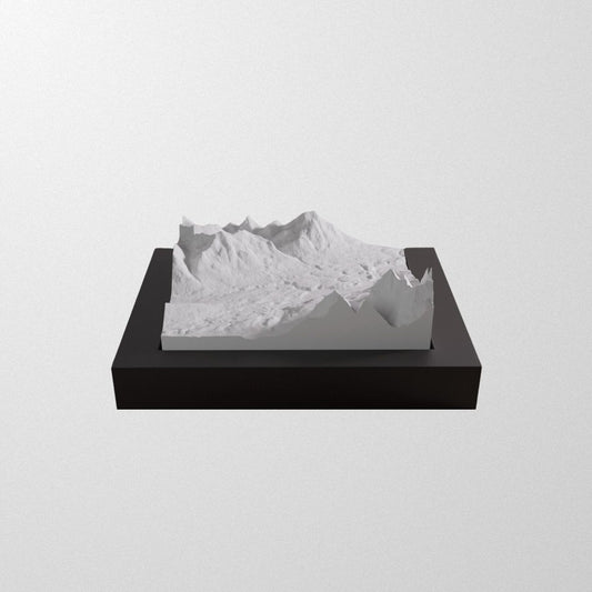 Lake Louise Ski Resort 3D Model Framed.