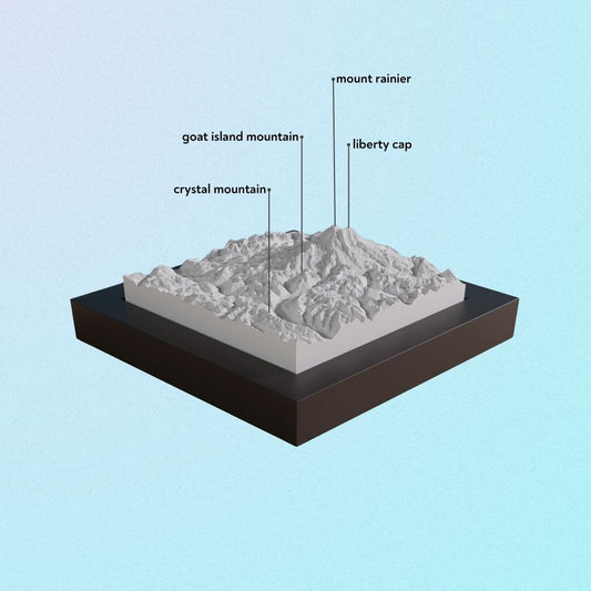 Mount Rainier model.