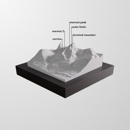 Marmot Basin 3D framed model.