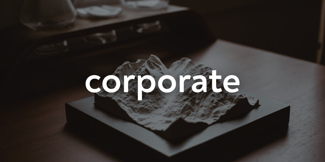 Dark-themed image with 'corporate' text overlay on a blurred background